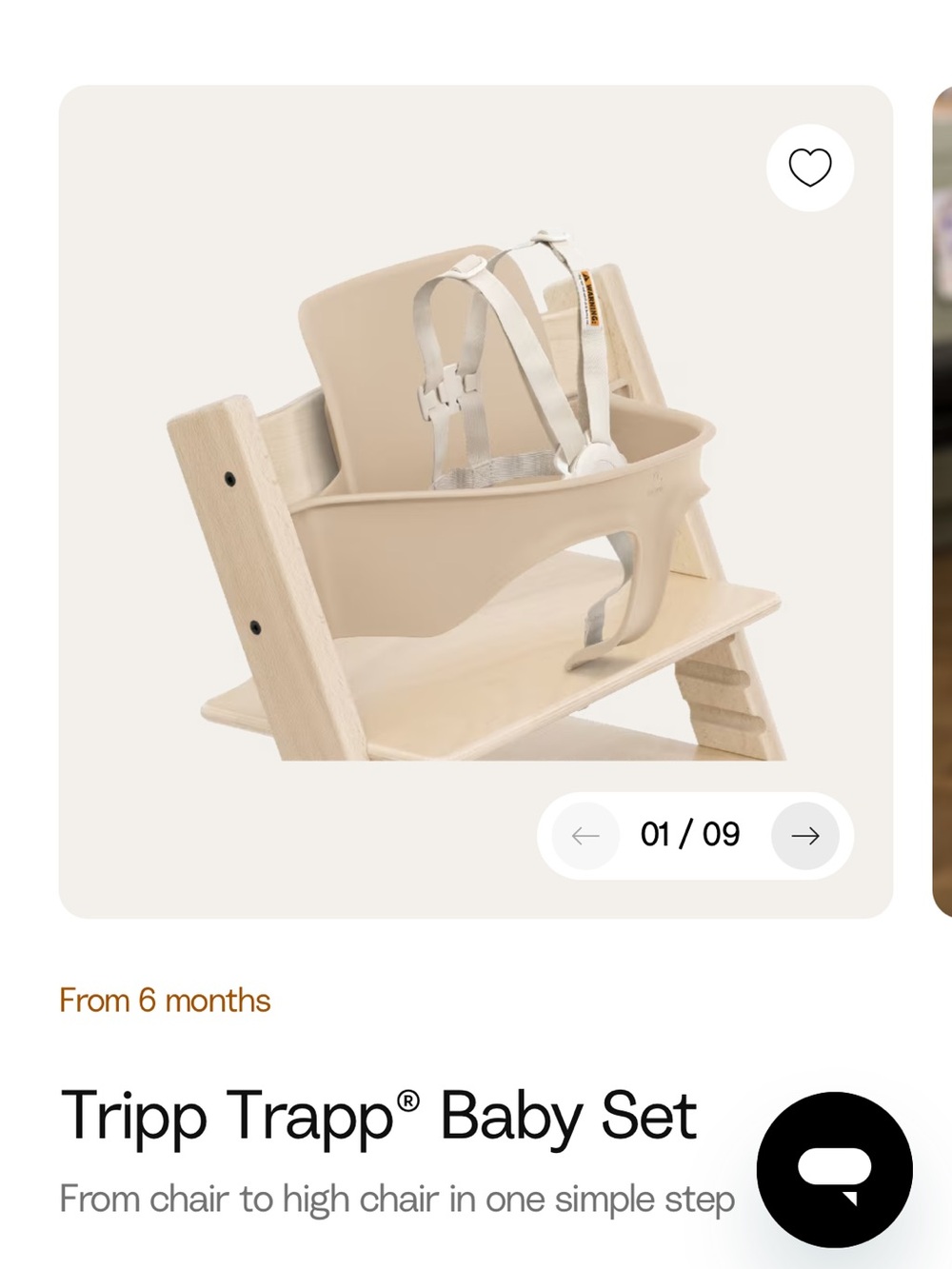 Stokke Tripp Trapp Chair Baby Set in natural color